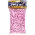 Creativity Street Creativity Street 2020174 6 x 9 mm Pony Beads; Pink - Pack of 1000 2020174